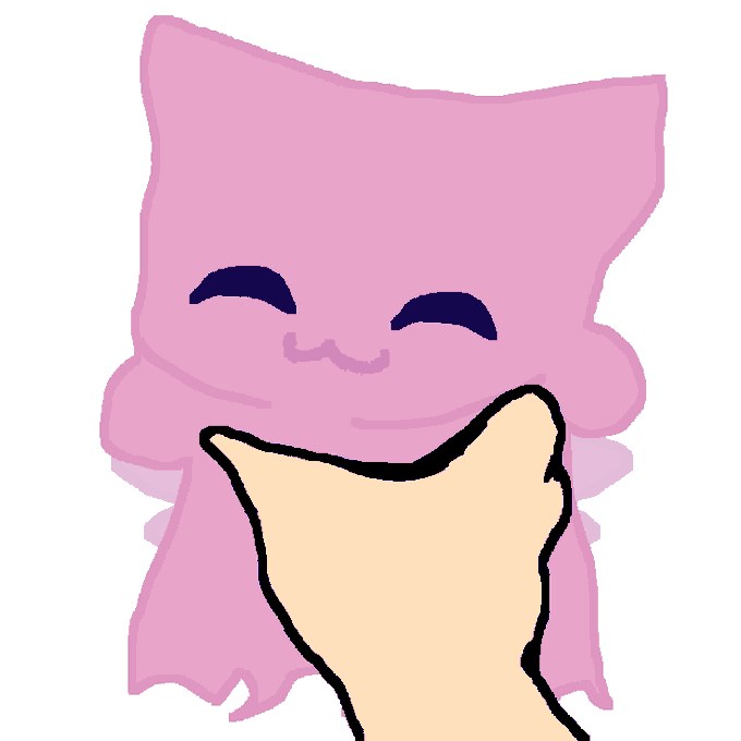 Pink kitten squeezed by a hand